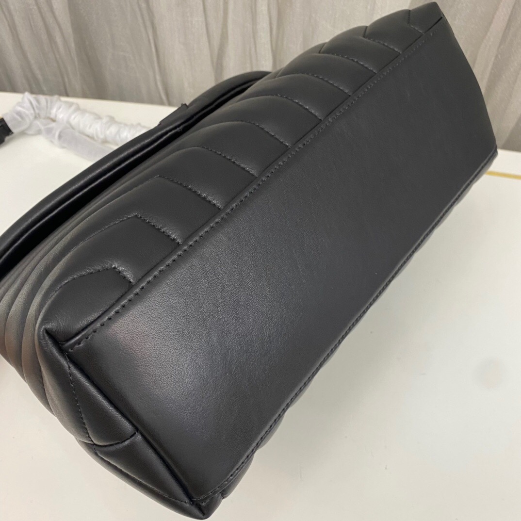 Lady Designer Loulou medium quilted leather shoulder bag black - Bag - Gorchic - $132.99