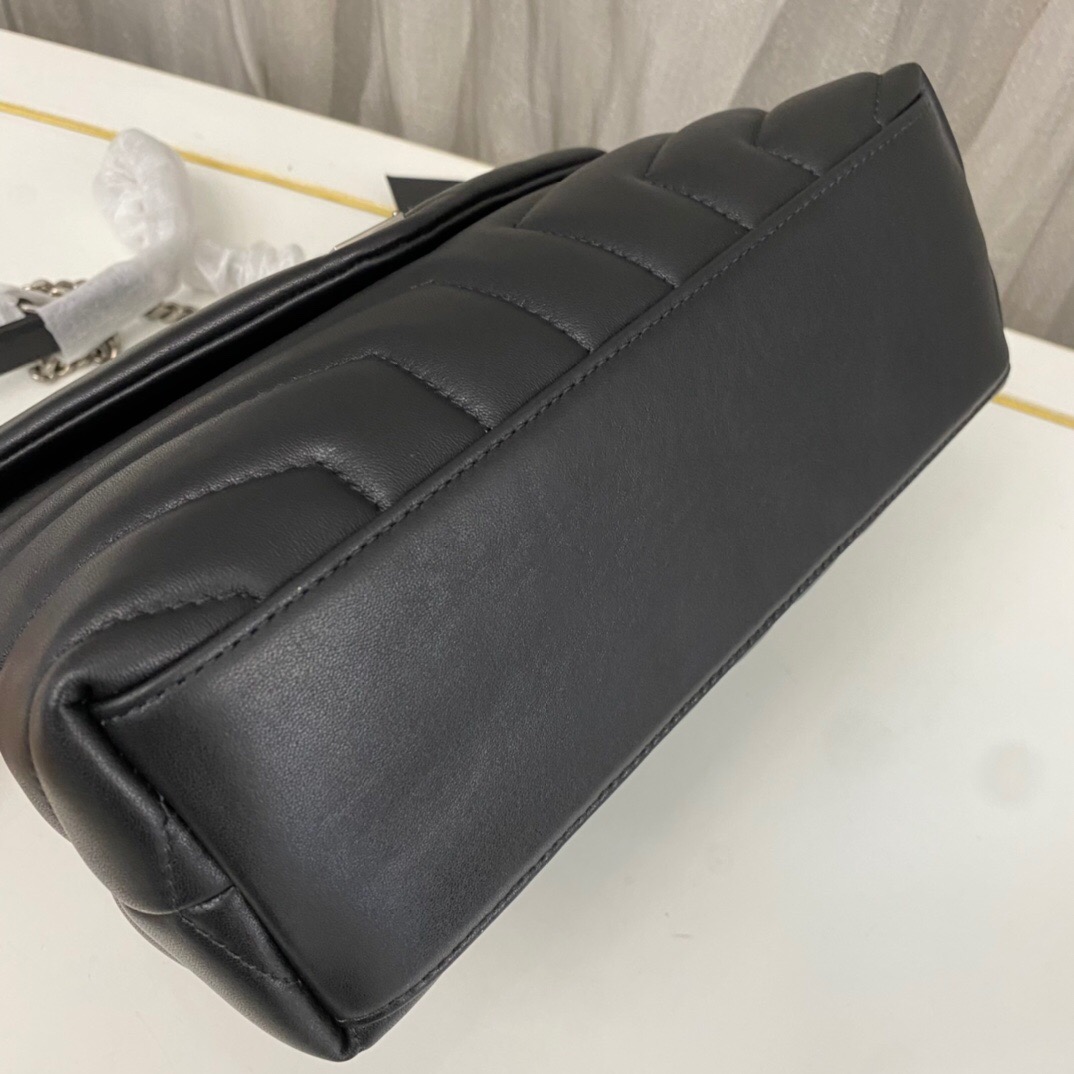 Lady Designer Loulou Small Quilted Leather Shoulder Bag Black - Bag - Gorchic - $121.99