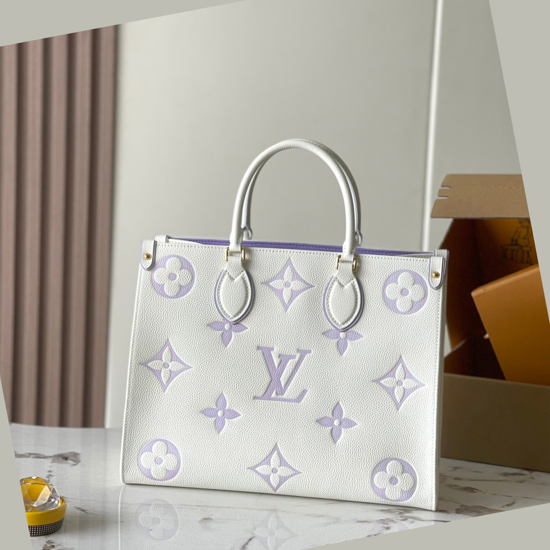 Designer Monogram Canvas Onthego MM Light Purple - Bag - Gorchic - $114.99