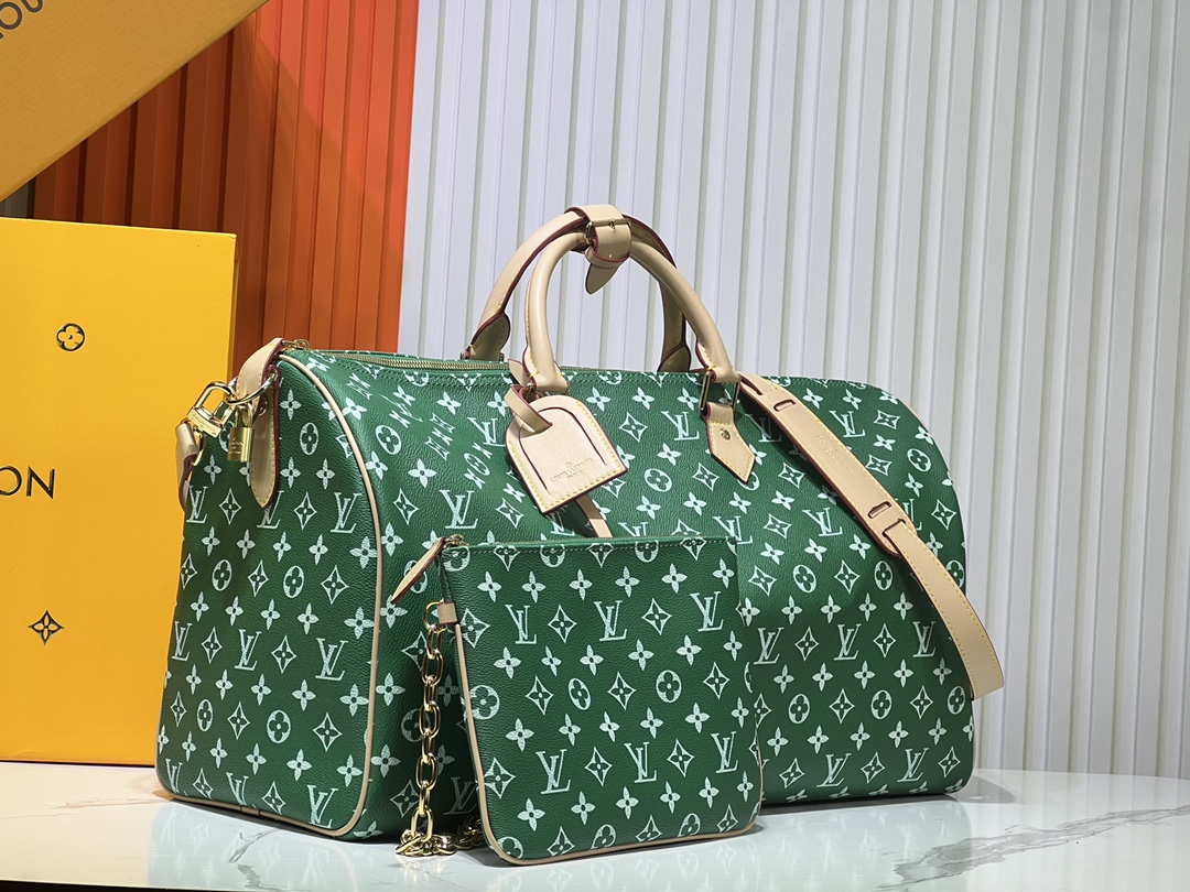 Designer Monogram Speedy P9 Bandoulière 50 - Green - Bag - Gorchic - $149.99