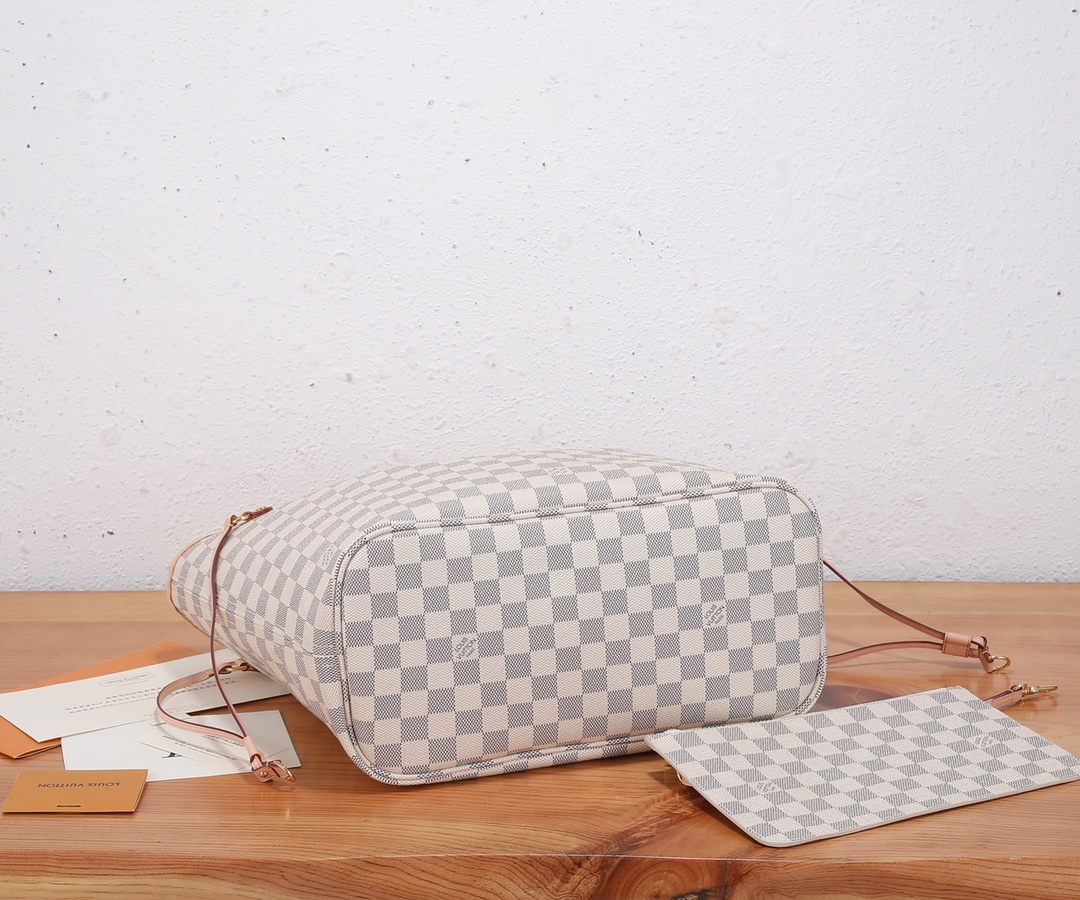 Designer Monogram Damier Azur Neo Neverfull MM - Bag - Gorchic - $110.99