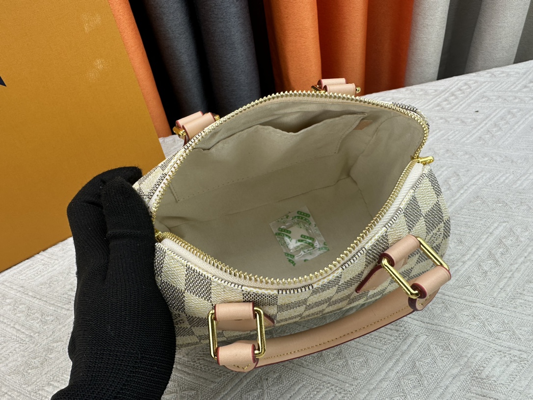 Designer Monogram Speedy Bandoulière 20 Damier Azur Canvas Women Handbag - Bag - Gorchic - $117.99