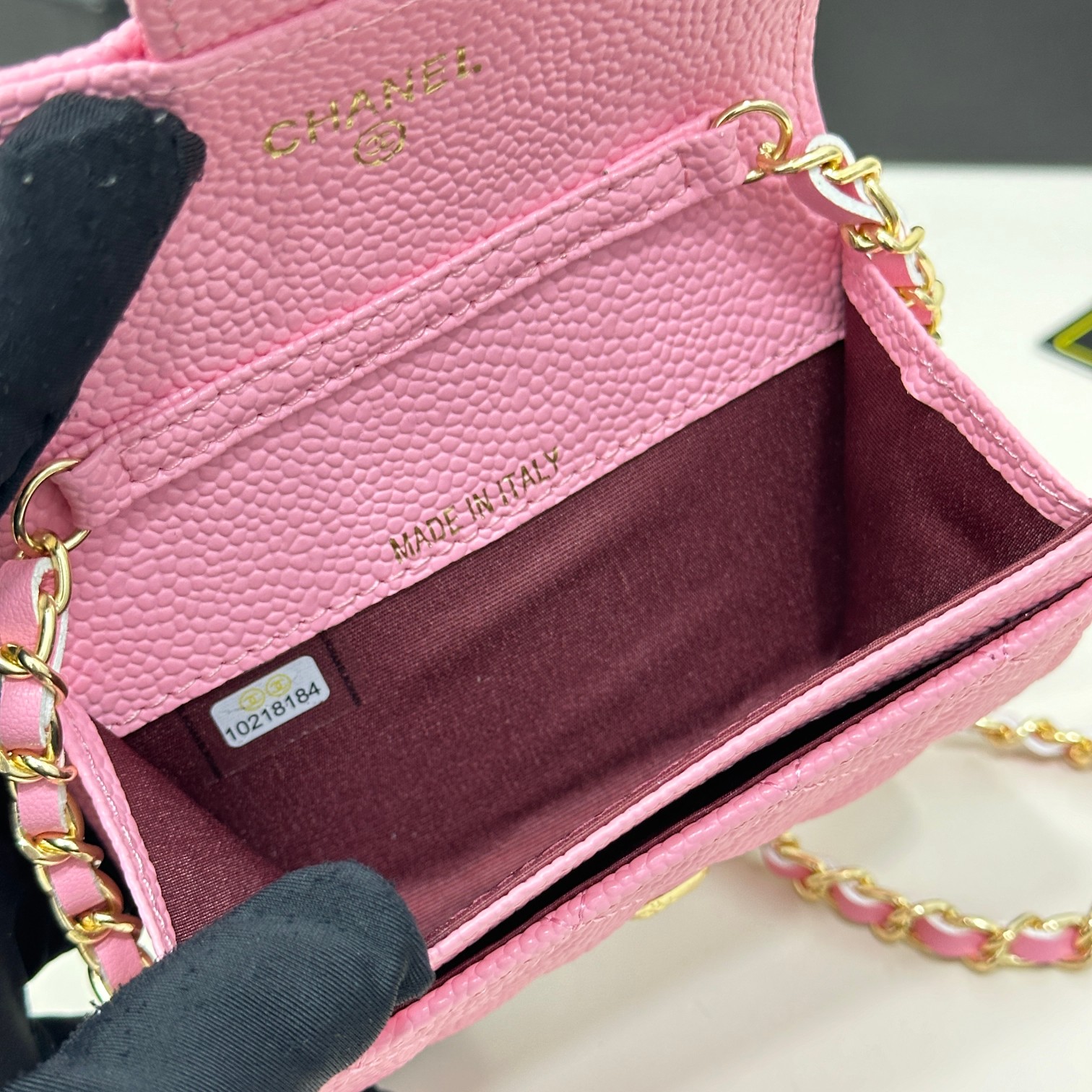 CC Inspired Pink Metallic Calfskin Quilted Flap Chain Waist Bag - Gorchic - $83.99