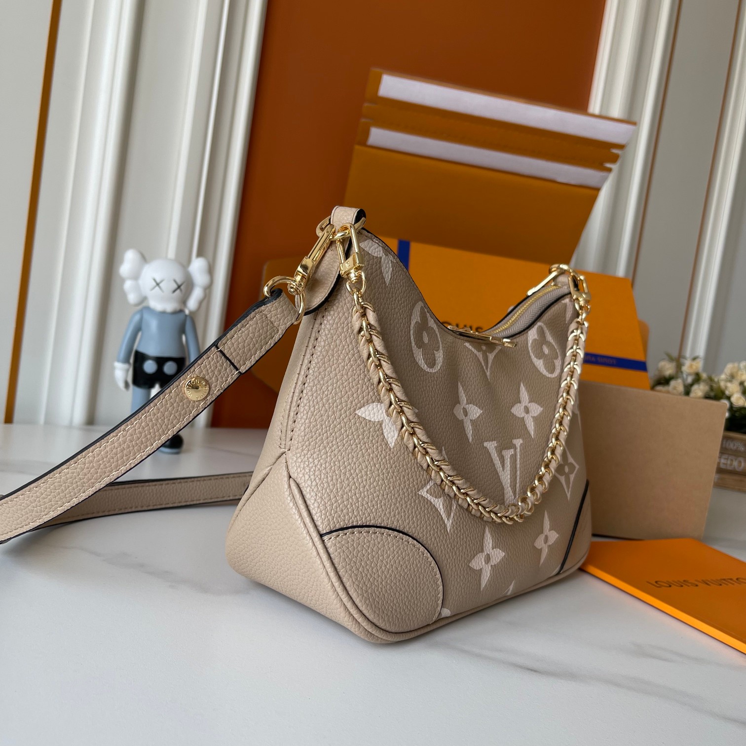 Designer Monogram Boulogne PM Beige - Bag - Gorchic - $116.99