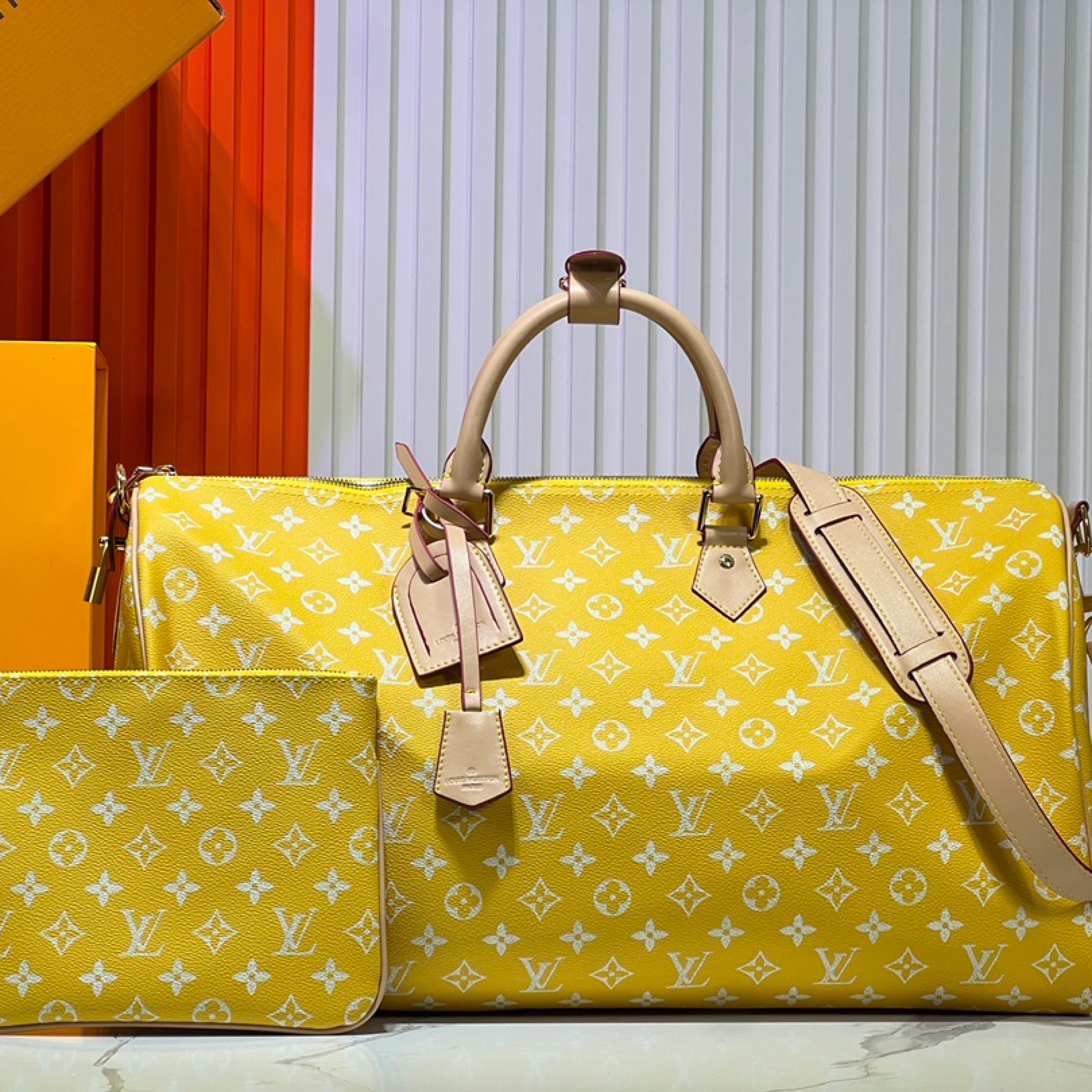 Designer Monogram Speedy P9 Bandoulière 50 - Yellow - Bag - Gorchic - $149.99