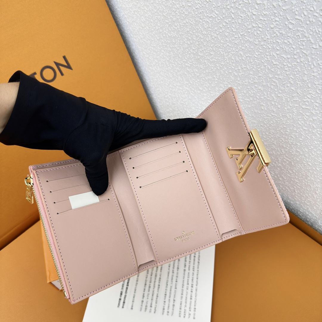 Designer Monogram Capucines Compact Maxi Pink Wallet ﻿ - Gorchic - $59.99