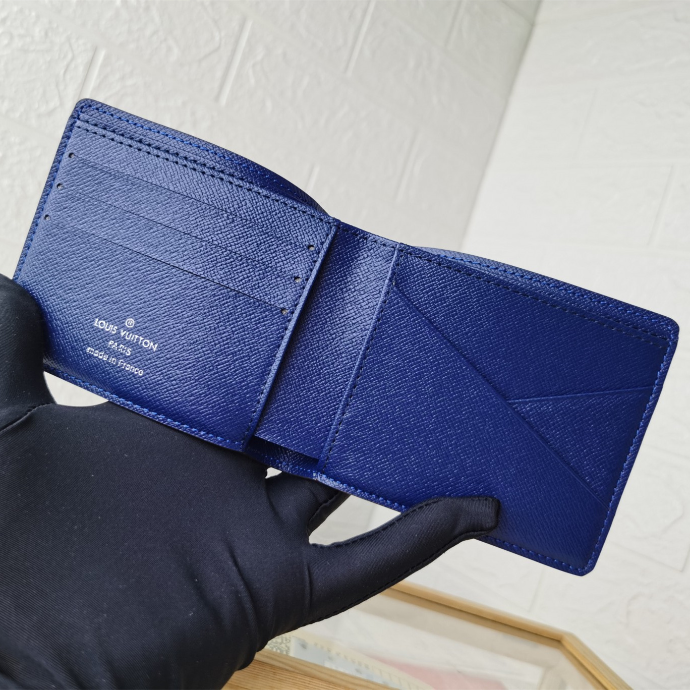 Designer Monogram Multiple Blue Wallet - Gorchic - $44.99