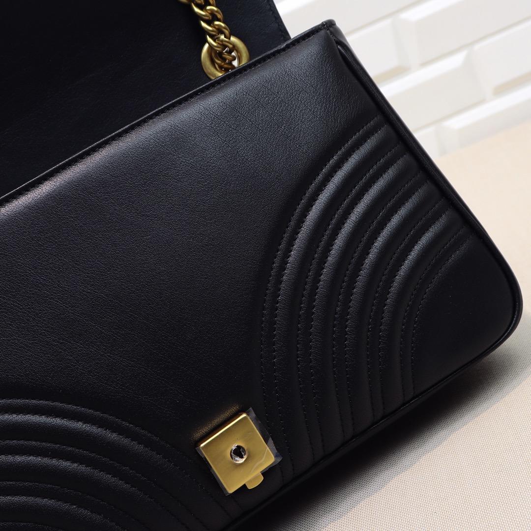 Double-G GG Marmont Small Shoulder Bag Black - Bag - Gorchic - $132.99