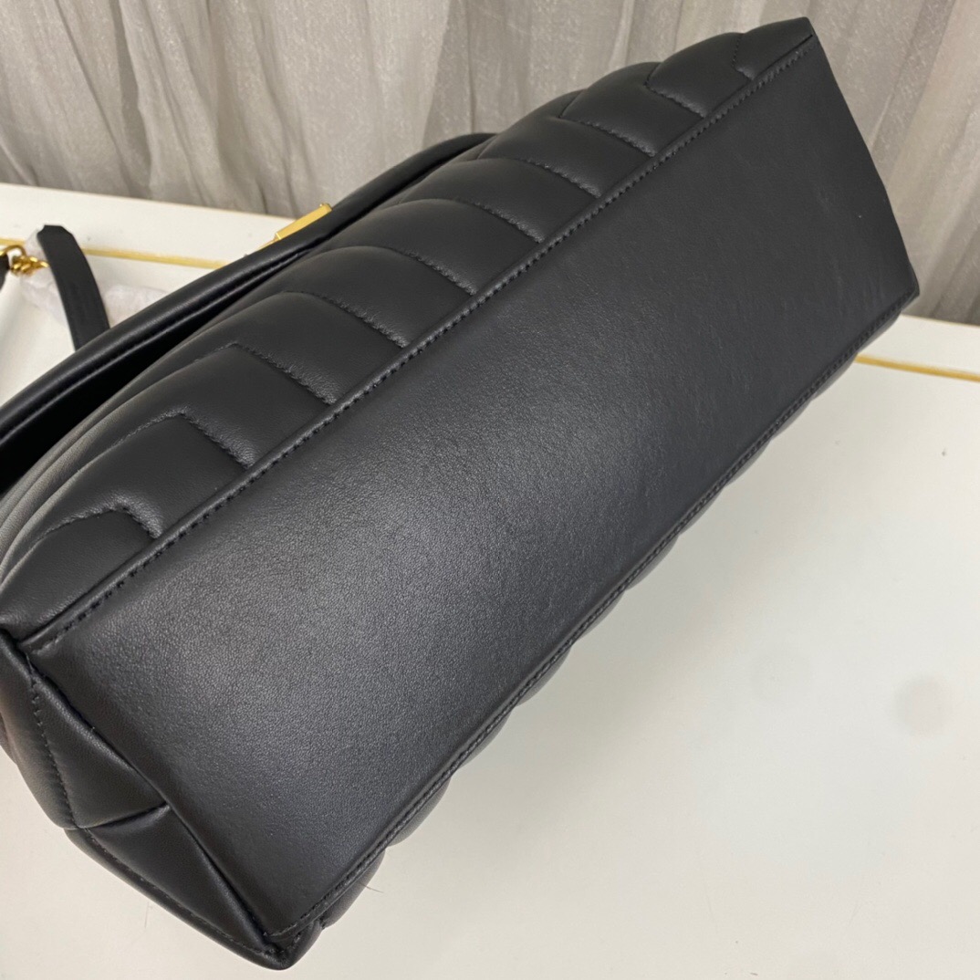 Lady Designer Loulou medium quilted leather shoulder bag black - Bag - Gorchic - $132.99