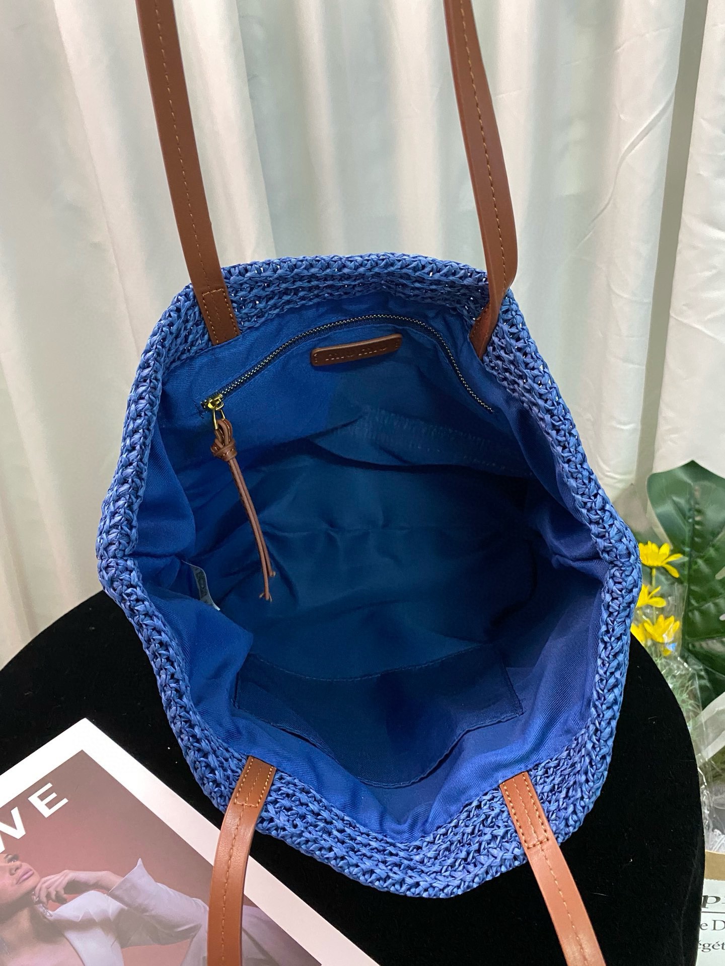 MU Faux Raffia Woven Tote Bag - Gorchic - $112.99