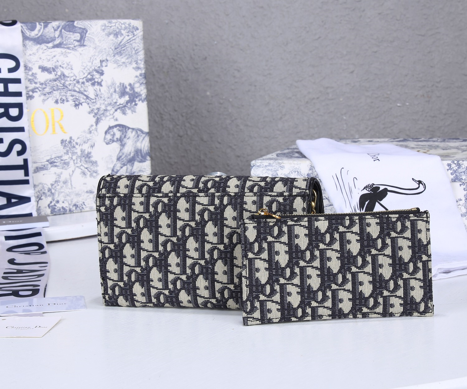 D Inspired SADDLE bag Blue D Inspired Oblique Jacquard S5614CTZQ_M928 - Bag - Gorchic - $138.99