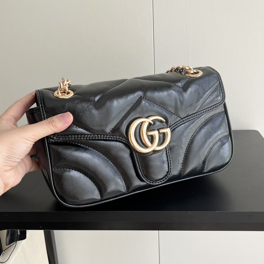 Double-G GG Marmont matelassé leather small bag - Gorchic - $146.99