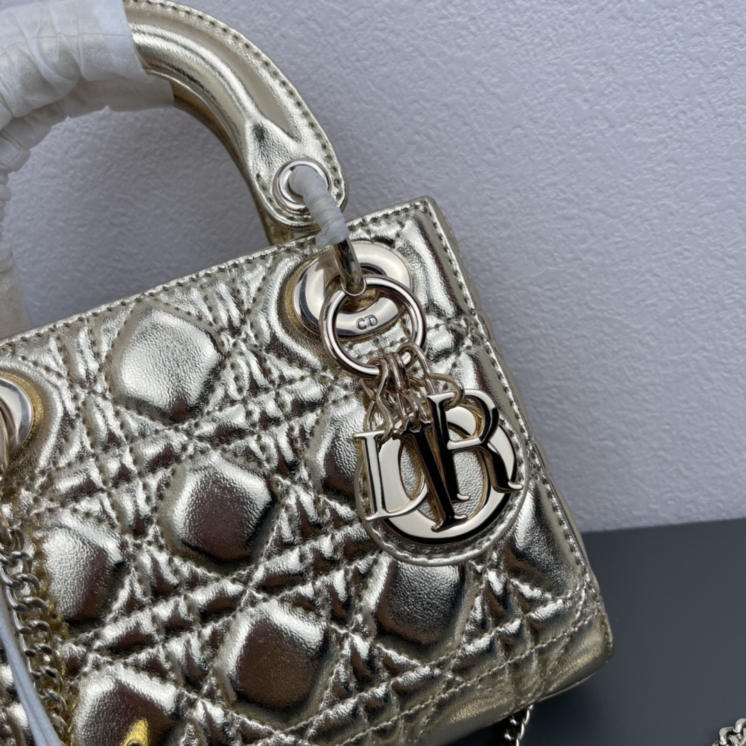 D Inspired Mini Lady D Inspired Bag Cannage Calfskin - Bag - Gorchic - $158.99