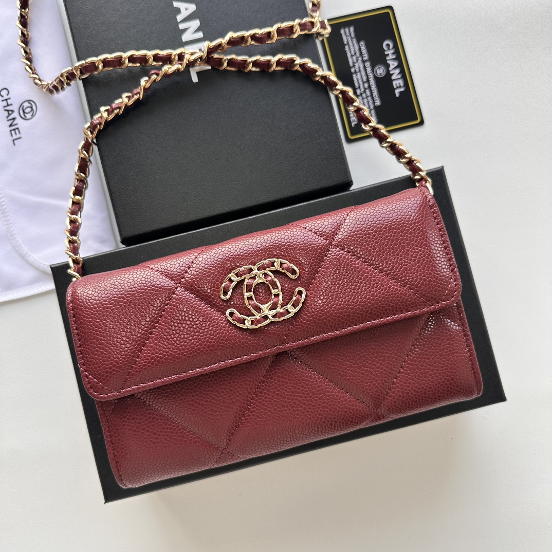 CC Inspired Chain Shoulder Crossbody Small Bag - Burgundy Bag - Gorchic - $109.99