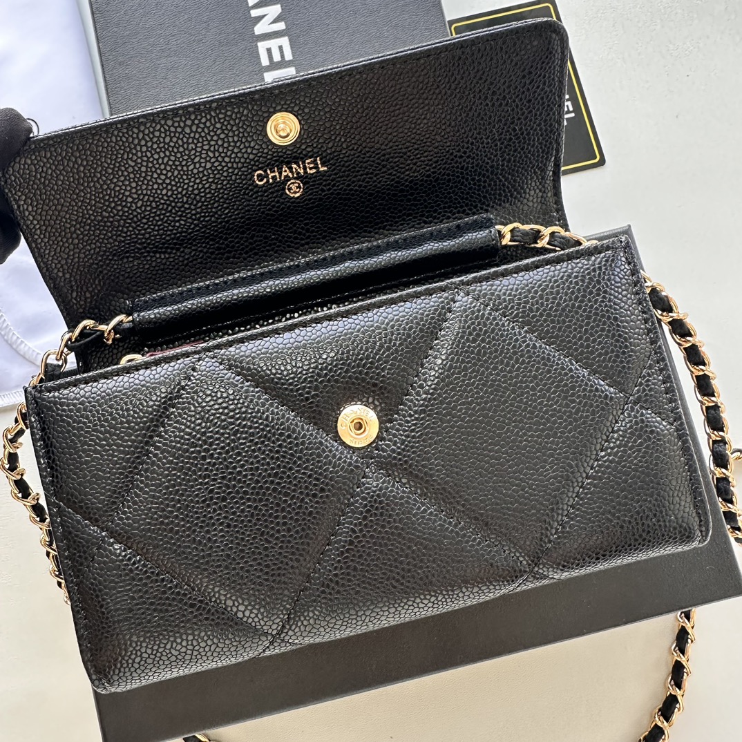 CC Inspired Chain Shoulder Crossbody Small Bag - Black Fish Seed Print Bag - Gorchic - $109.99