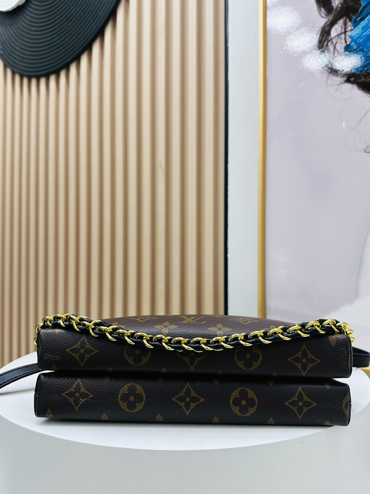 Designer Monogram Alma Black Leather Bag - Gorchic - $123.99