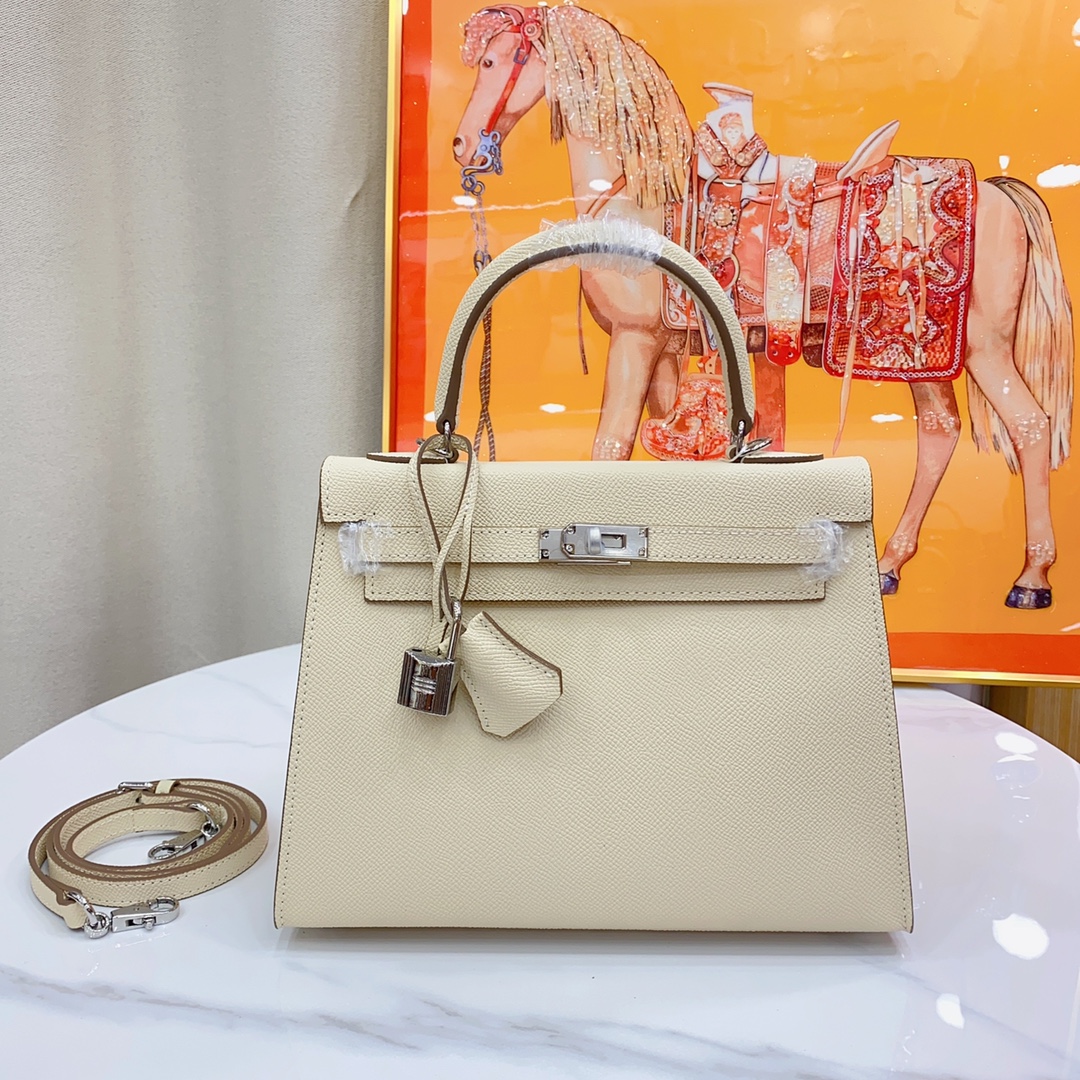 H-Inspired Kelly Haze White Silver Hardware - Bag - Gorchic - $148.99