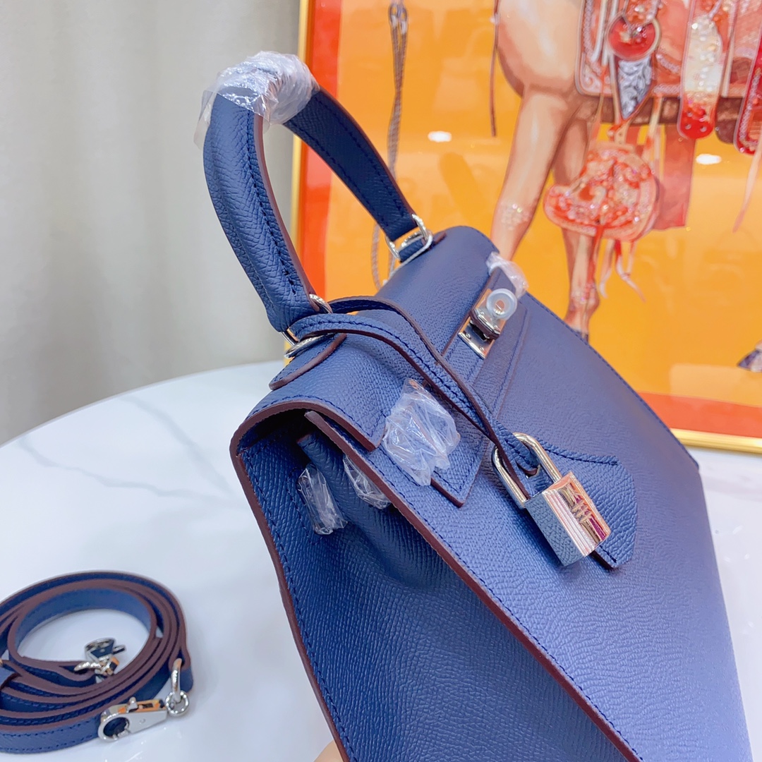 H-Inspired Kelly Haze Blue Silver Hardware - Bag - Gorchic - $156.99