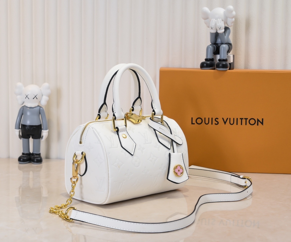 Designer Monogram Speedy Bandoulière 20 White - Bag - Gorchic - $129.99