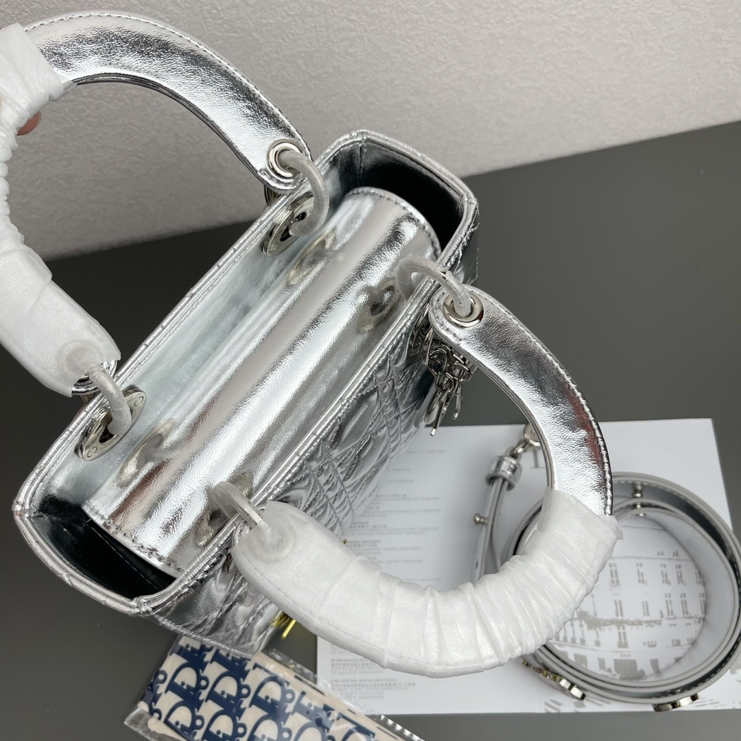 D Inspired Small Lady D Inspired Bag Cannage Calfskin - Bag - Gorchic - $167.99