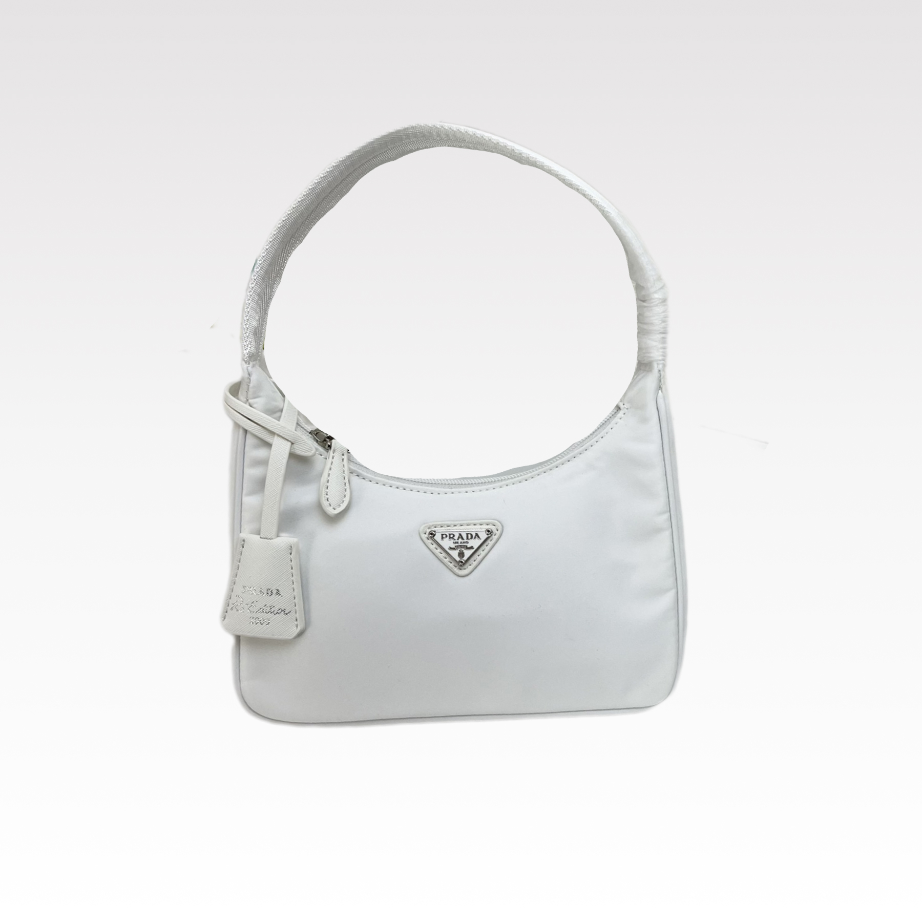 Saffiano texture Hobo Medieval Moon Bag - White Bag - Gorchic - $93.99