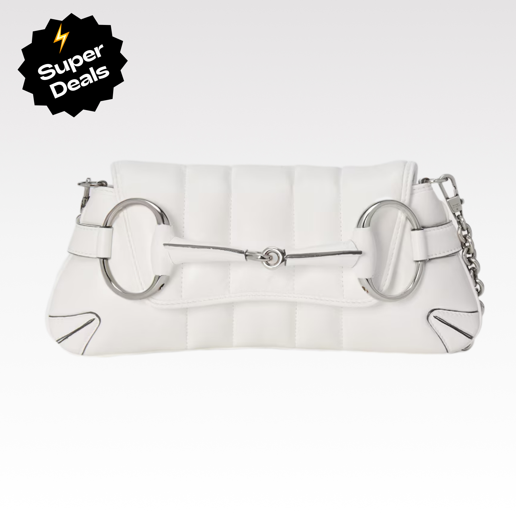 Double-G Horsebit Chain Small Shoulder Bag White - Bag - Gorchic - $110.99