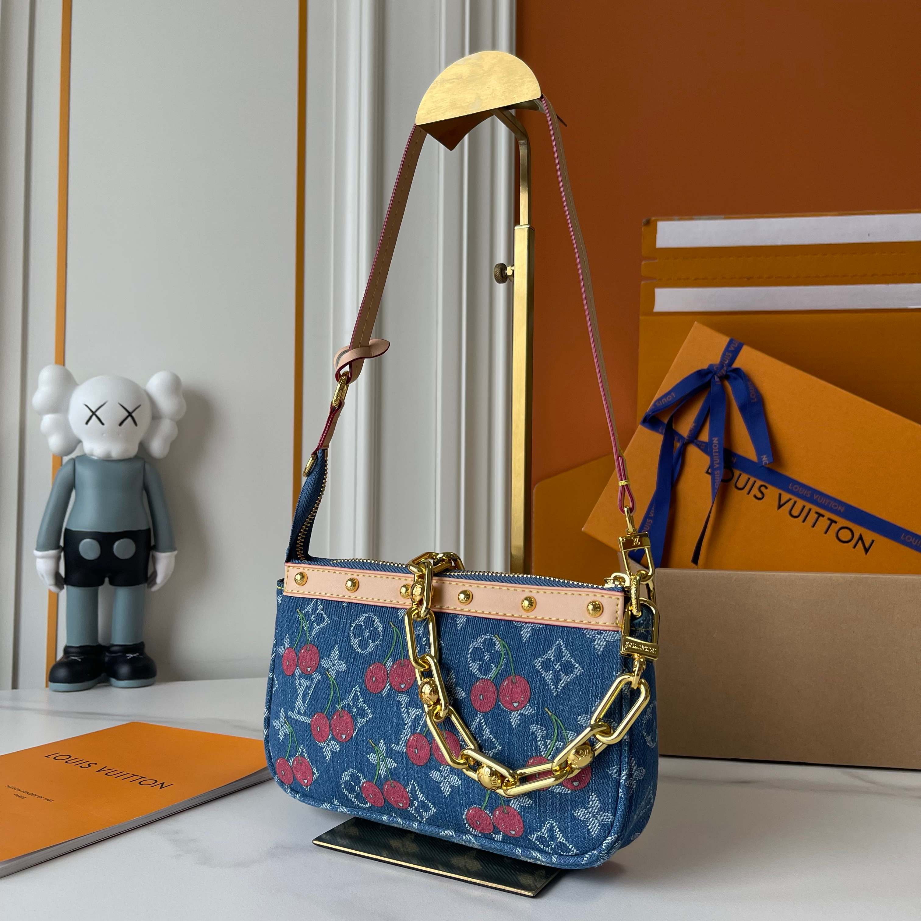 Designer Monogram x Murakami  x TM Pochette Denim Accessoires Bag - Gorchic - $119.99