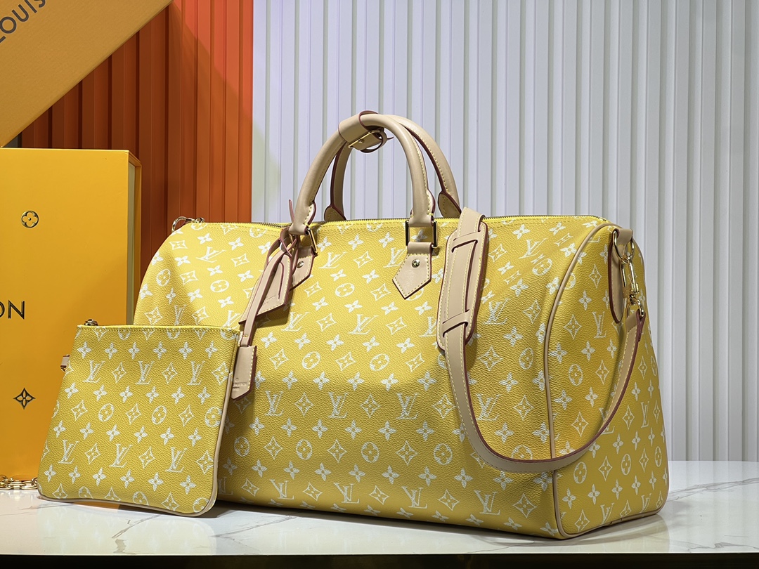 Designer Monogram Speedy P9 Bandoulière 50 - Yellow - Bag - Gorchic - $149.99