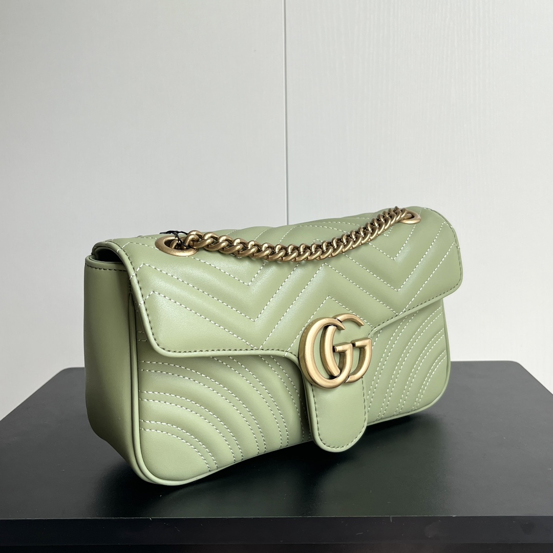Double-G GG Marmont Shoulder Bag - Green Bag - Gorchic - $101.99
