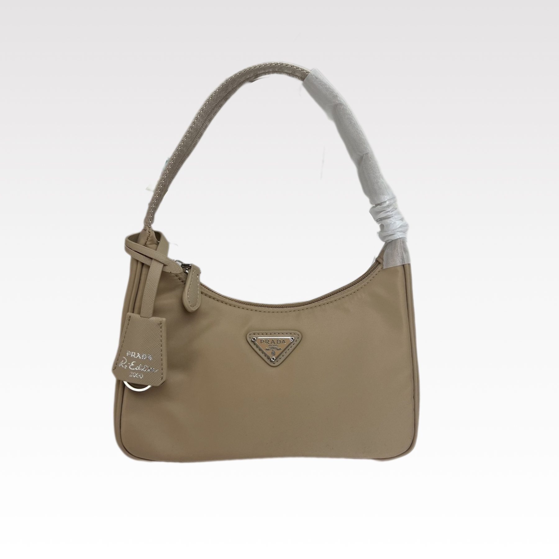 Saffiano texture Hobo Medieval Moon Bag - Khaki Bag - Gorchic - $93.99