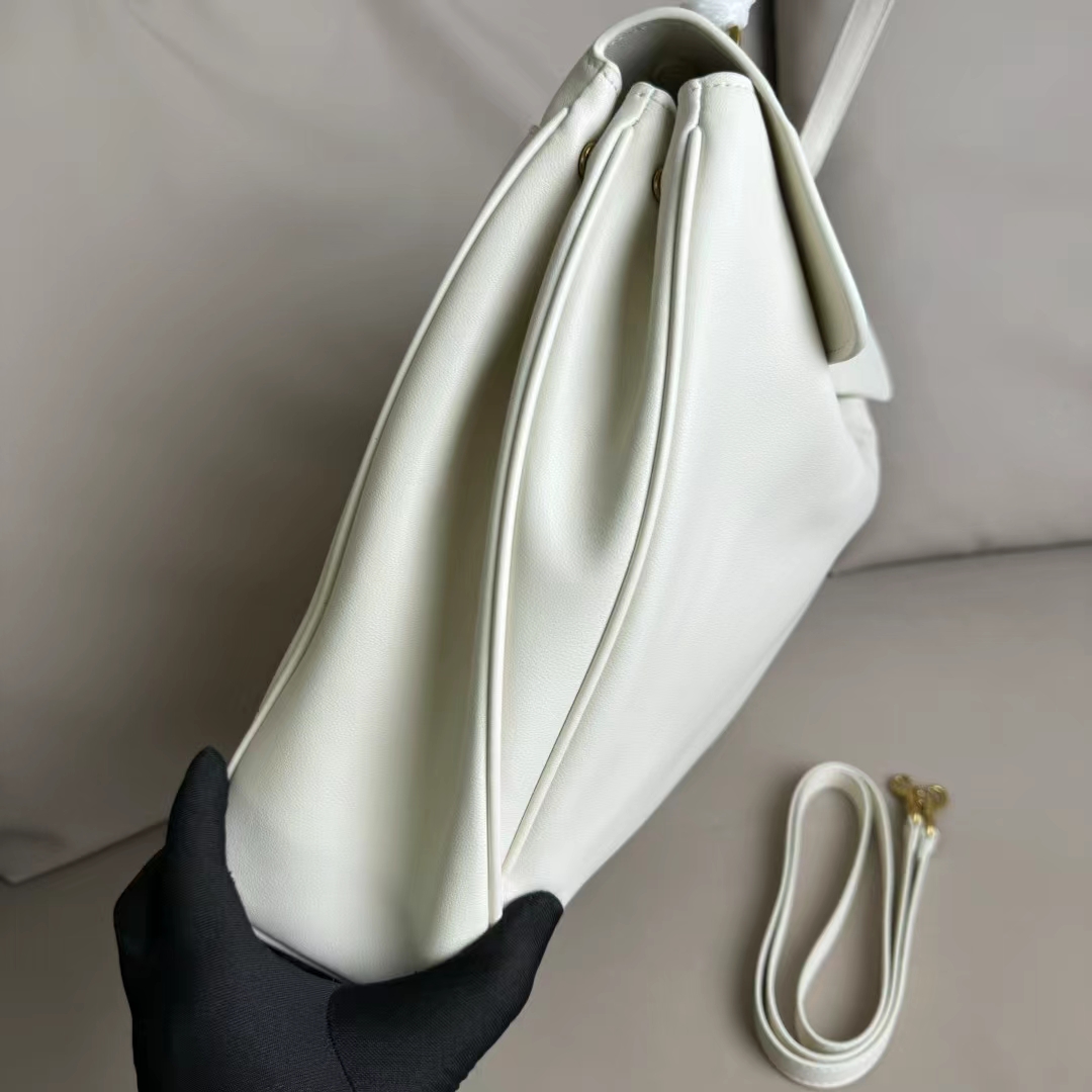 Hourglass iconic Rodeo leather shoulder bag in green and aged-golden hardware Multiple Size - Bag - Gorchic - $169.99