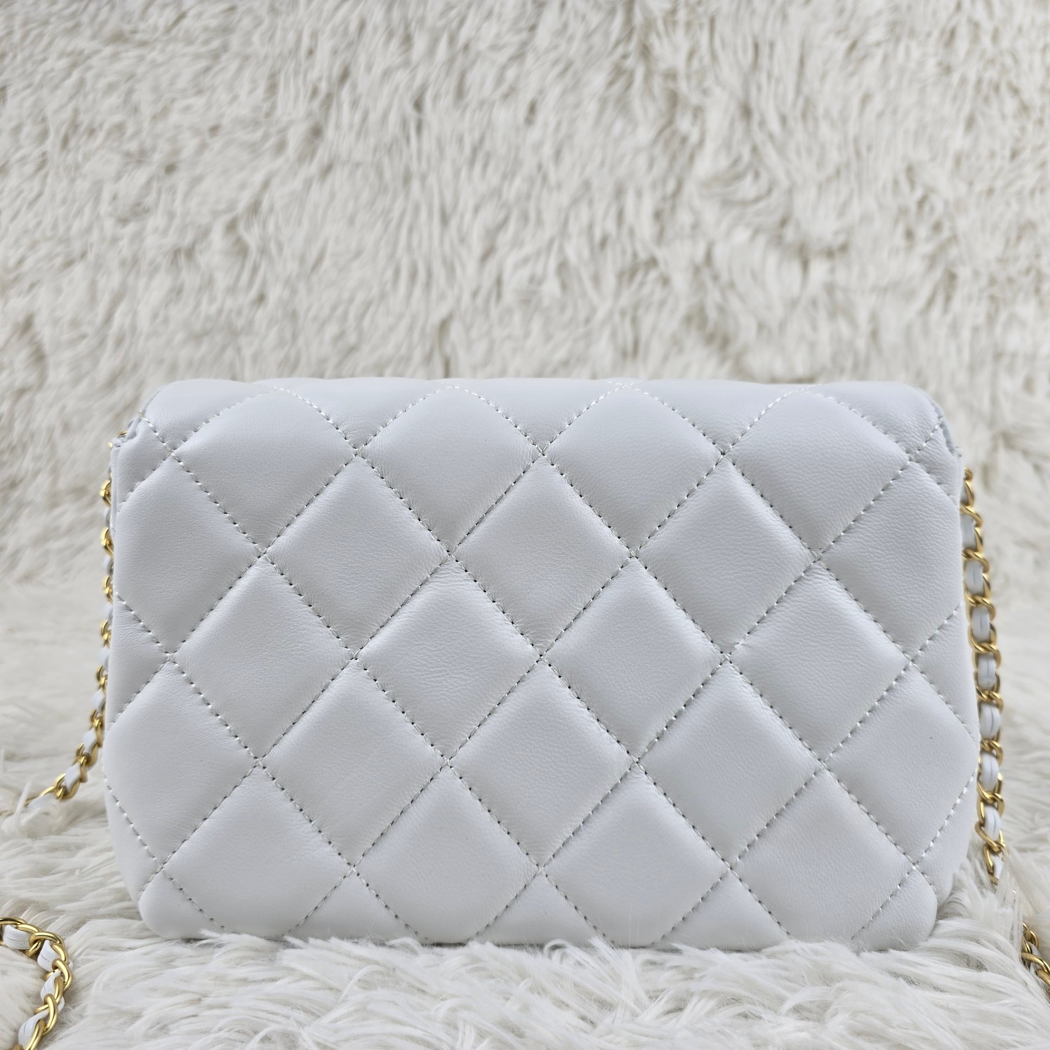 CC Inspired 24A Pearl Small Flap Bag-White - Bag - Gorchic - $139.99