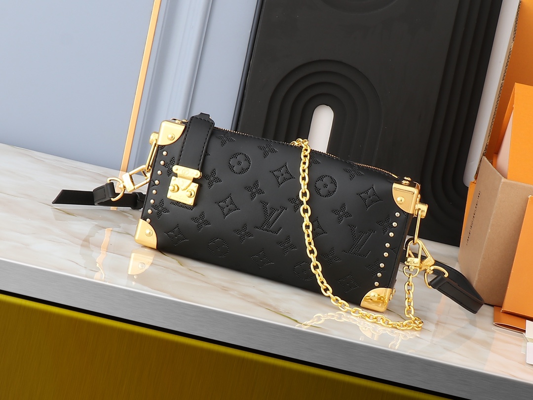 Designer Monogram Side Trunk PM Black - Bag - Gorchic - $137.99