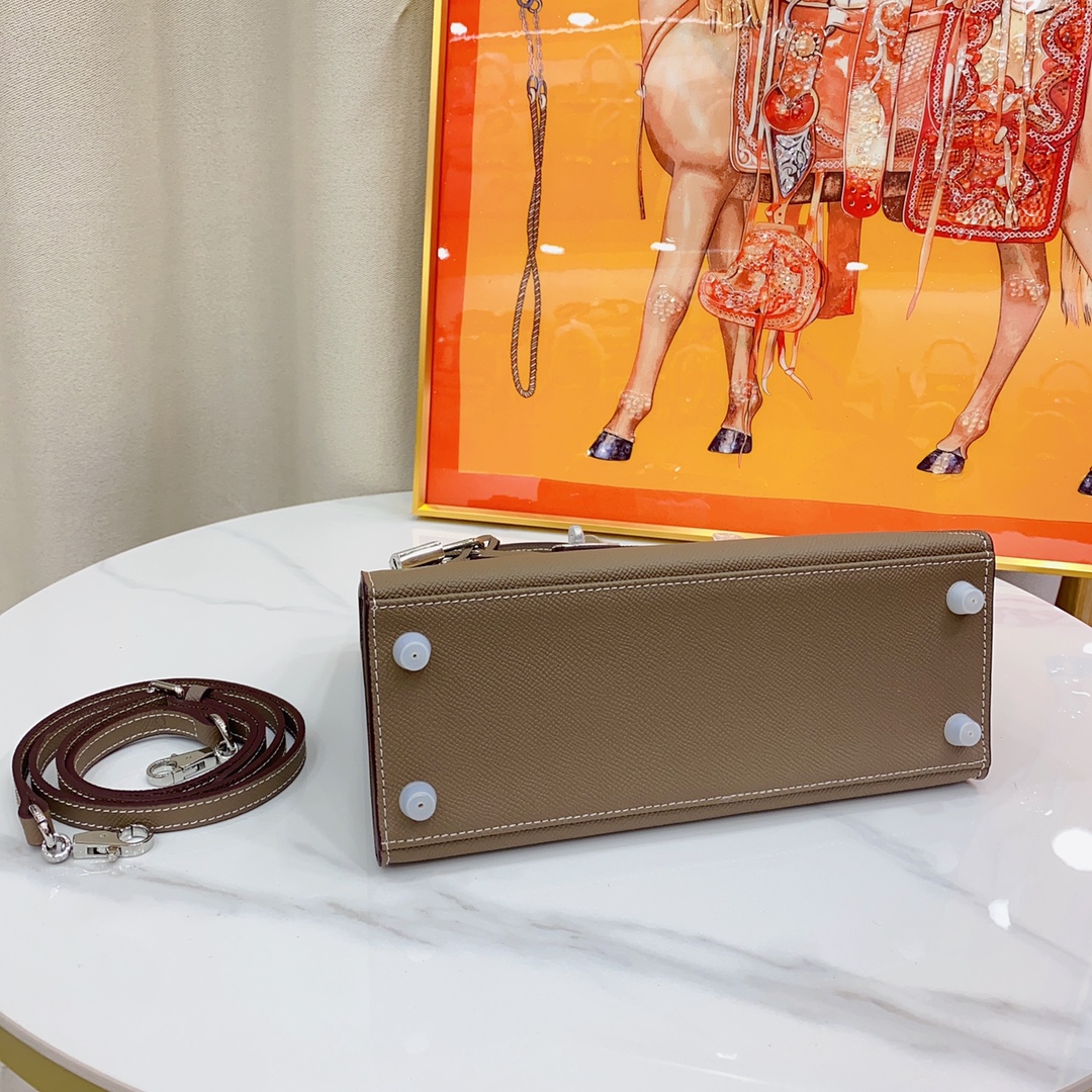 H-Inspired Kelly Haze Yellow Brown Silver Hardware - Bag - Gorchic - $156.99