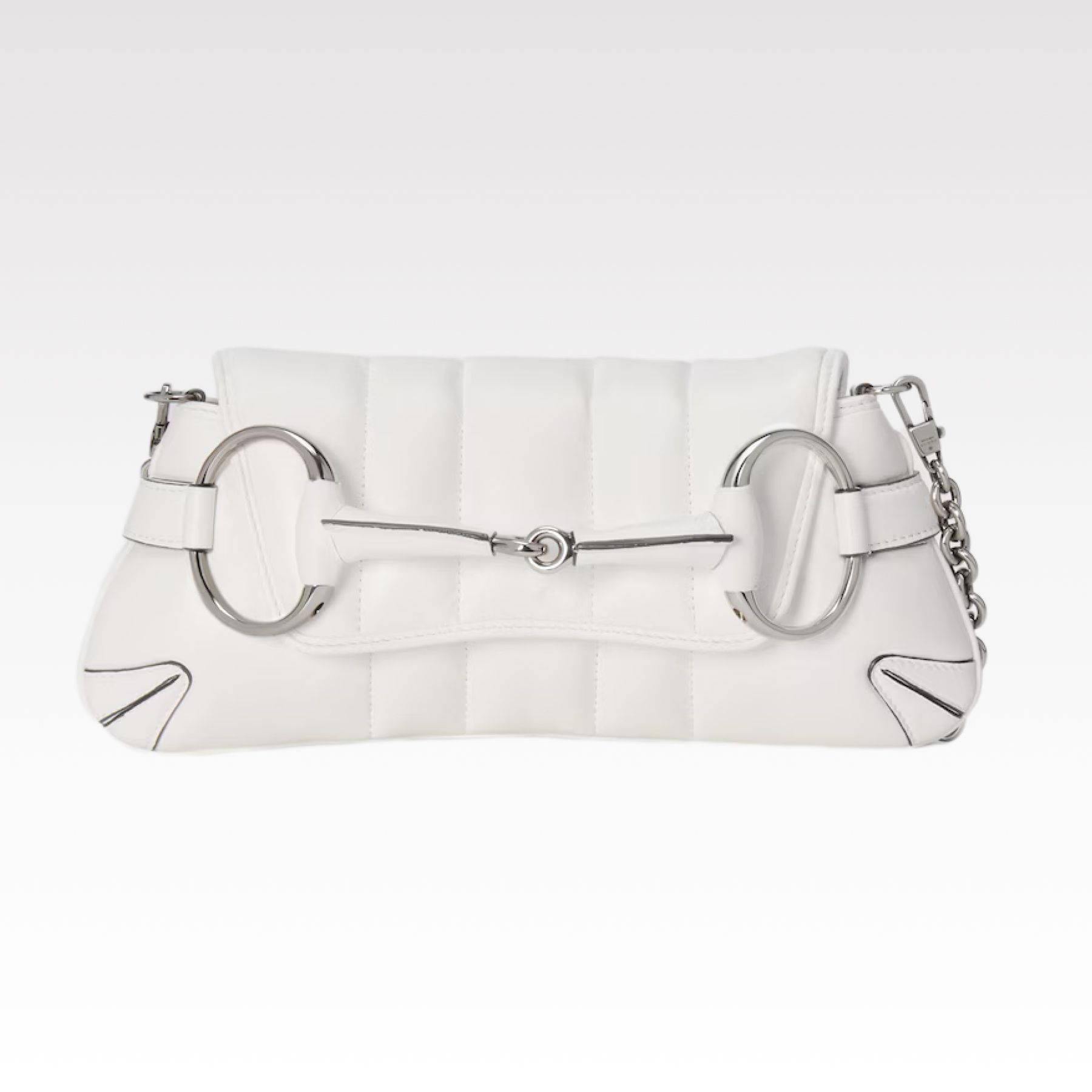 Double-G Horsebit Chain Small Shoulder Bag White - Bag - Gorchic - $110.99