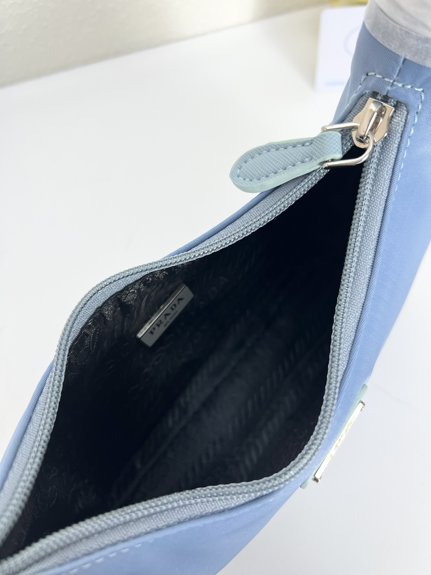 Saffiano texture Hobo Medieval Moon Bag - Blue Bag - Gorchic - $93.99