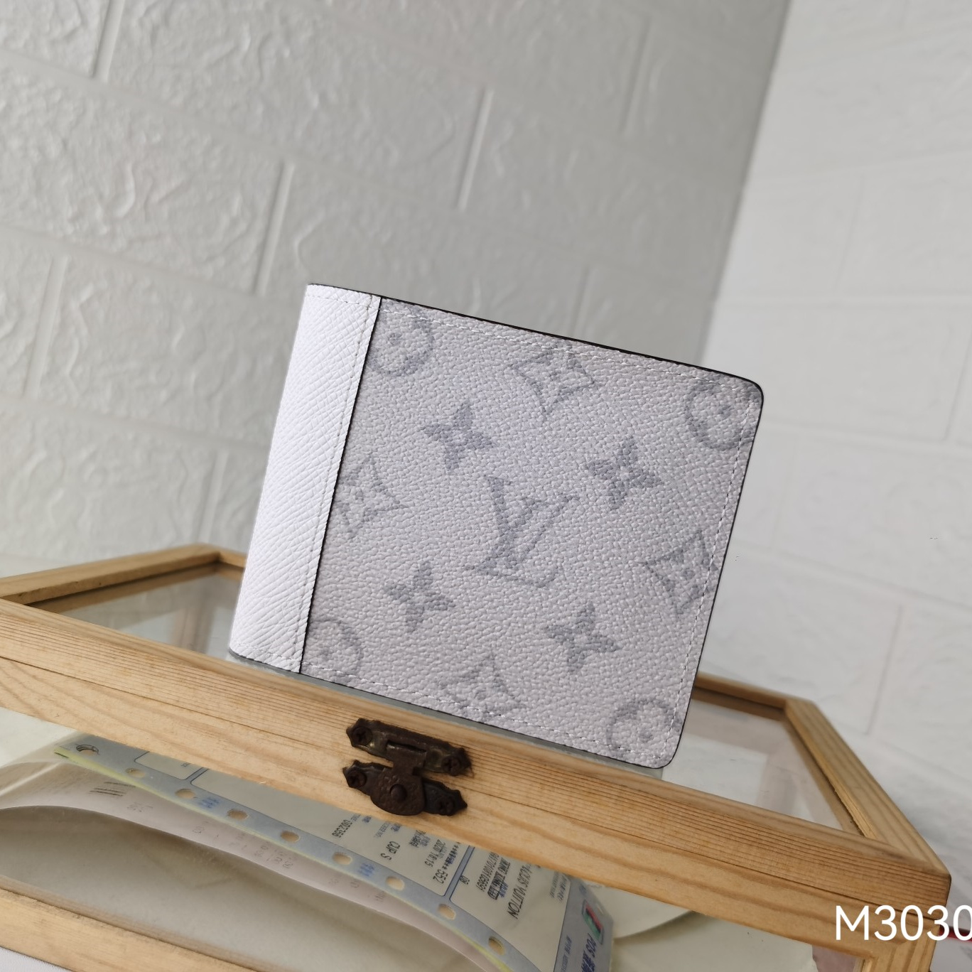 Designer Monogram Multiple White Wallet - Gorchic - $44.99