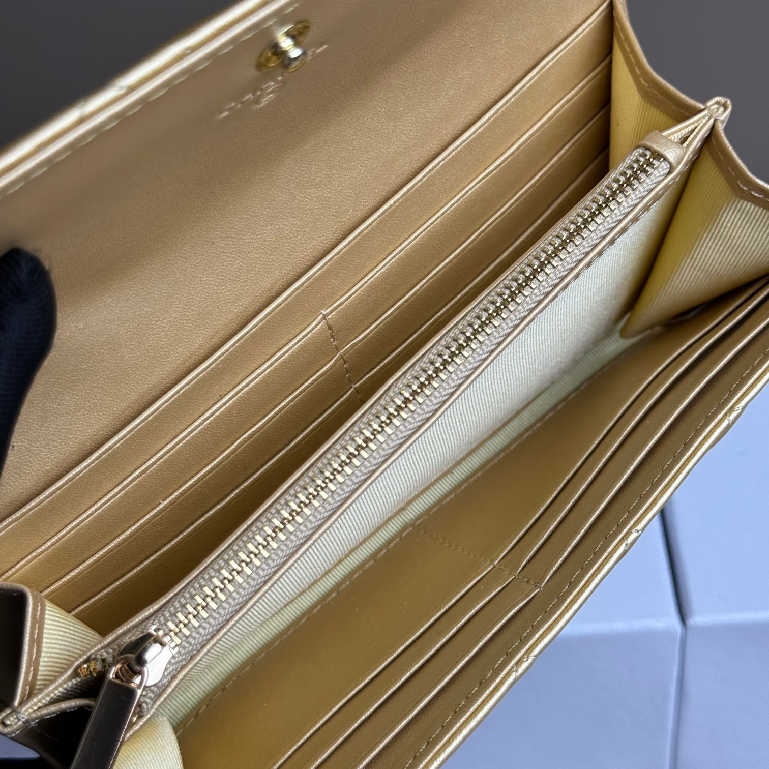 CC Inspired Counterfeit Caviar Sheepskin Wallet-Gold Wallet - Gorchic - $59.99