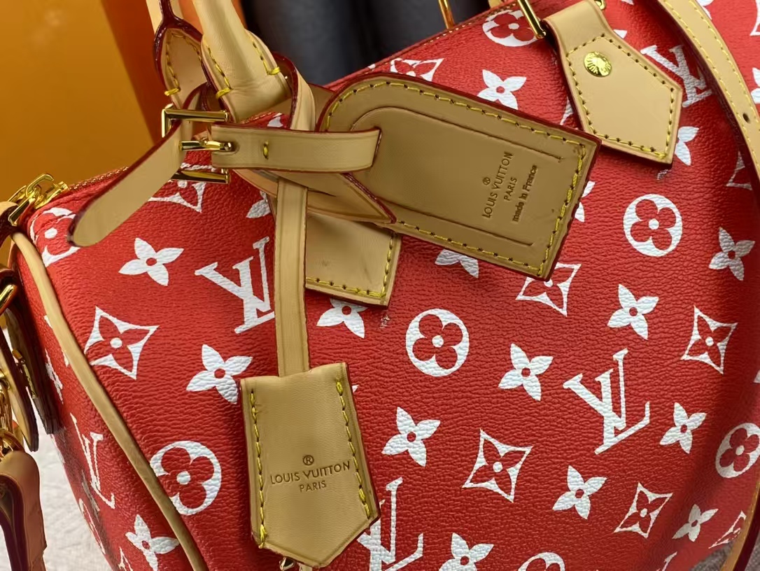 Designer Monogram Speedy P9 Bandoulière 25 - Red- Bag - Gorchic - $135.99