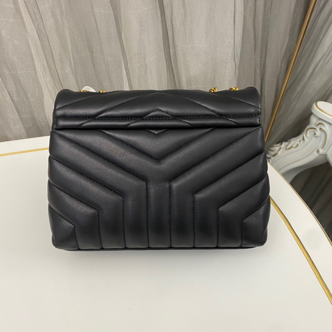 Lady Designer Loulou Small Quilted Leather Shoulder Bag Black - Bag - Gorchic - $121.99