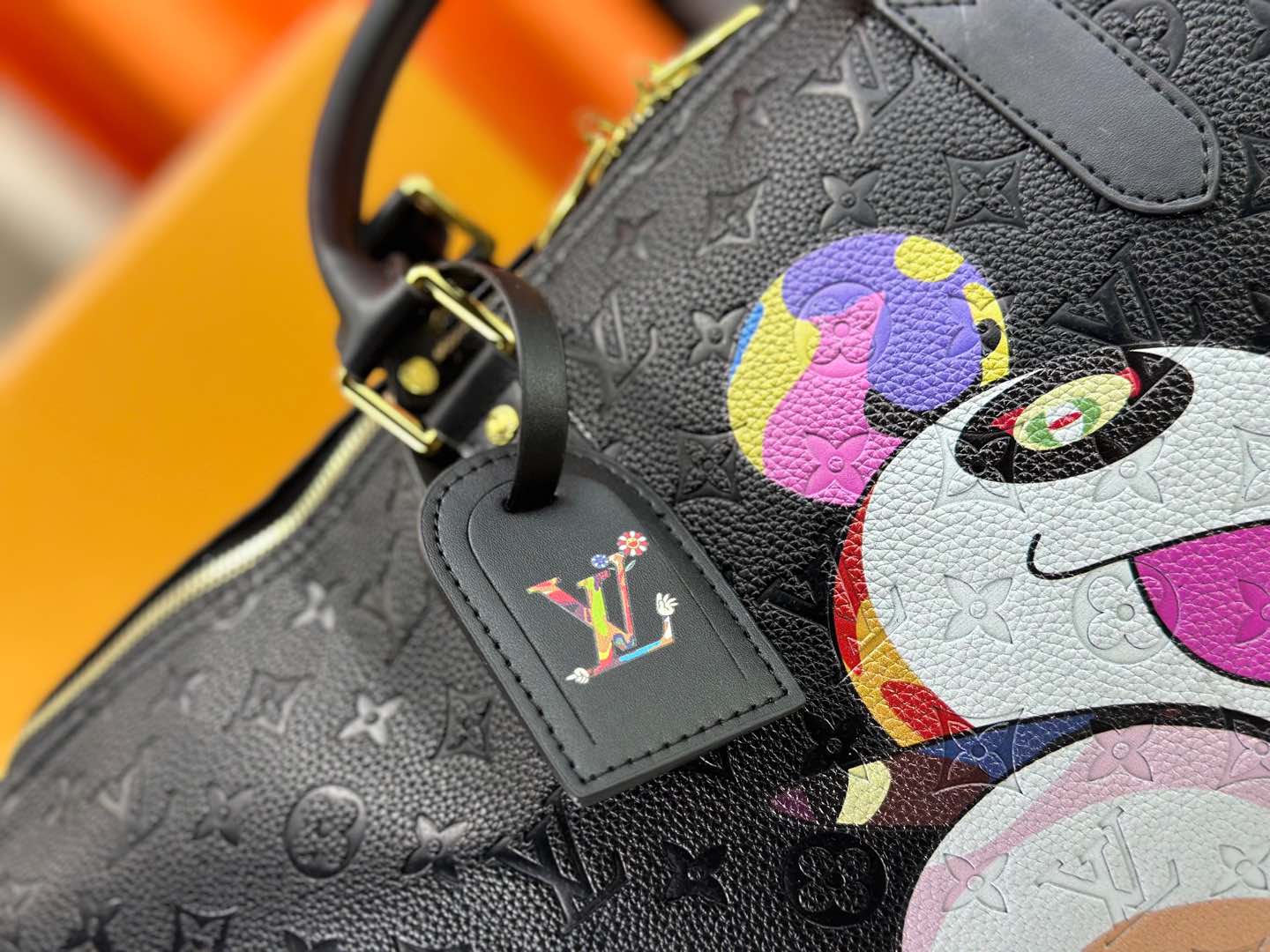 Designer Monogram x Murakami  x TM Keepall Bandoulière 50 Monogram Empreinte Leather - Gorchic - $162.99