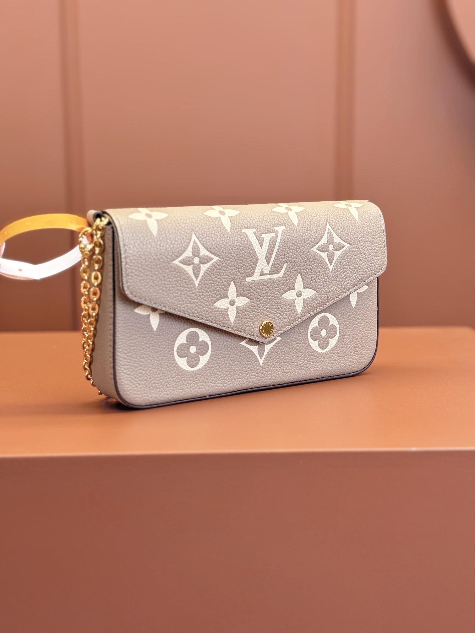 Designer Monogram POCHETTE FÉLICIE Chain Bag - Grey Bag - Gorchic - $82.99