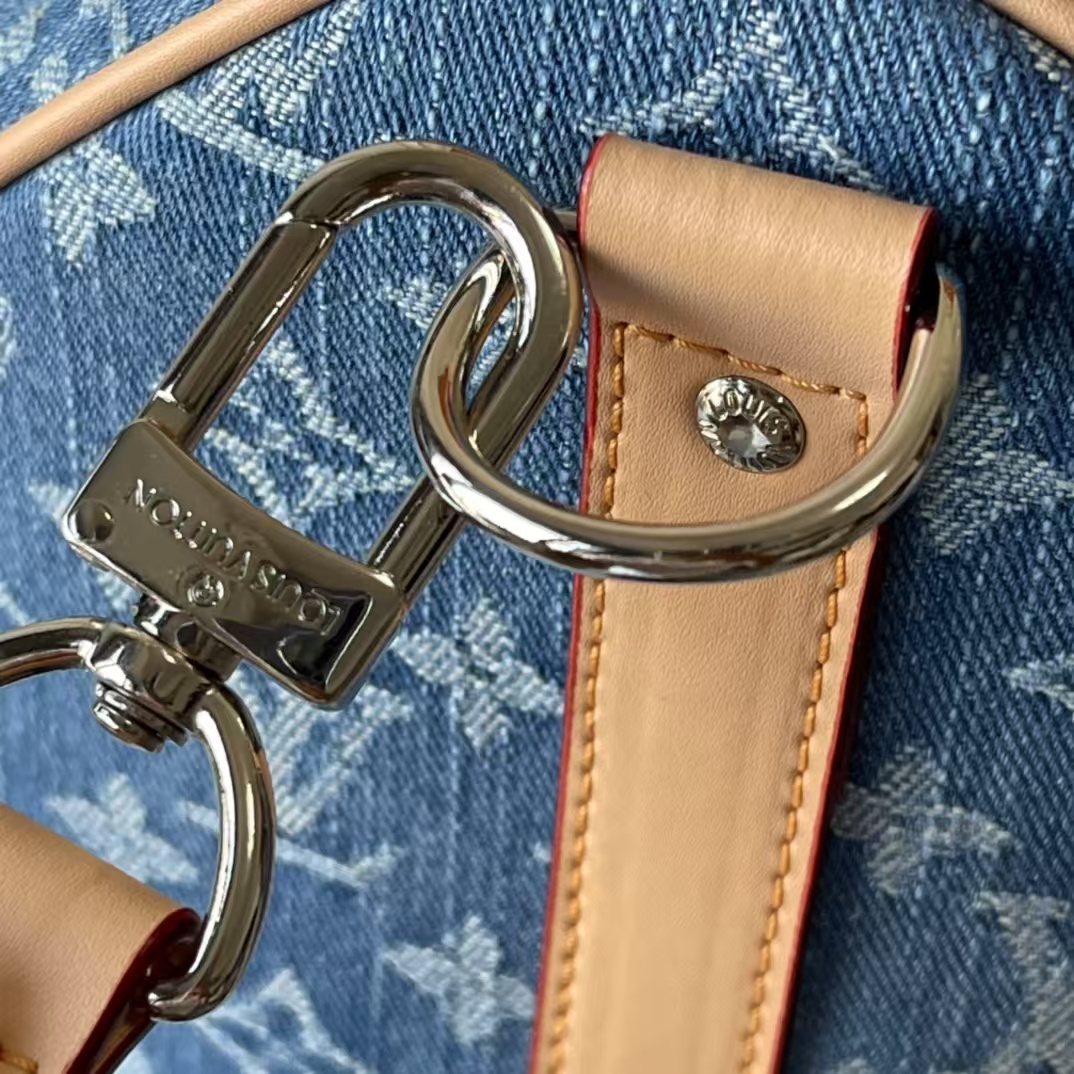 Designer Monogram  Keepall Bandoulière 50 Monogram Denim Bag - Gorchic - $167.99