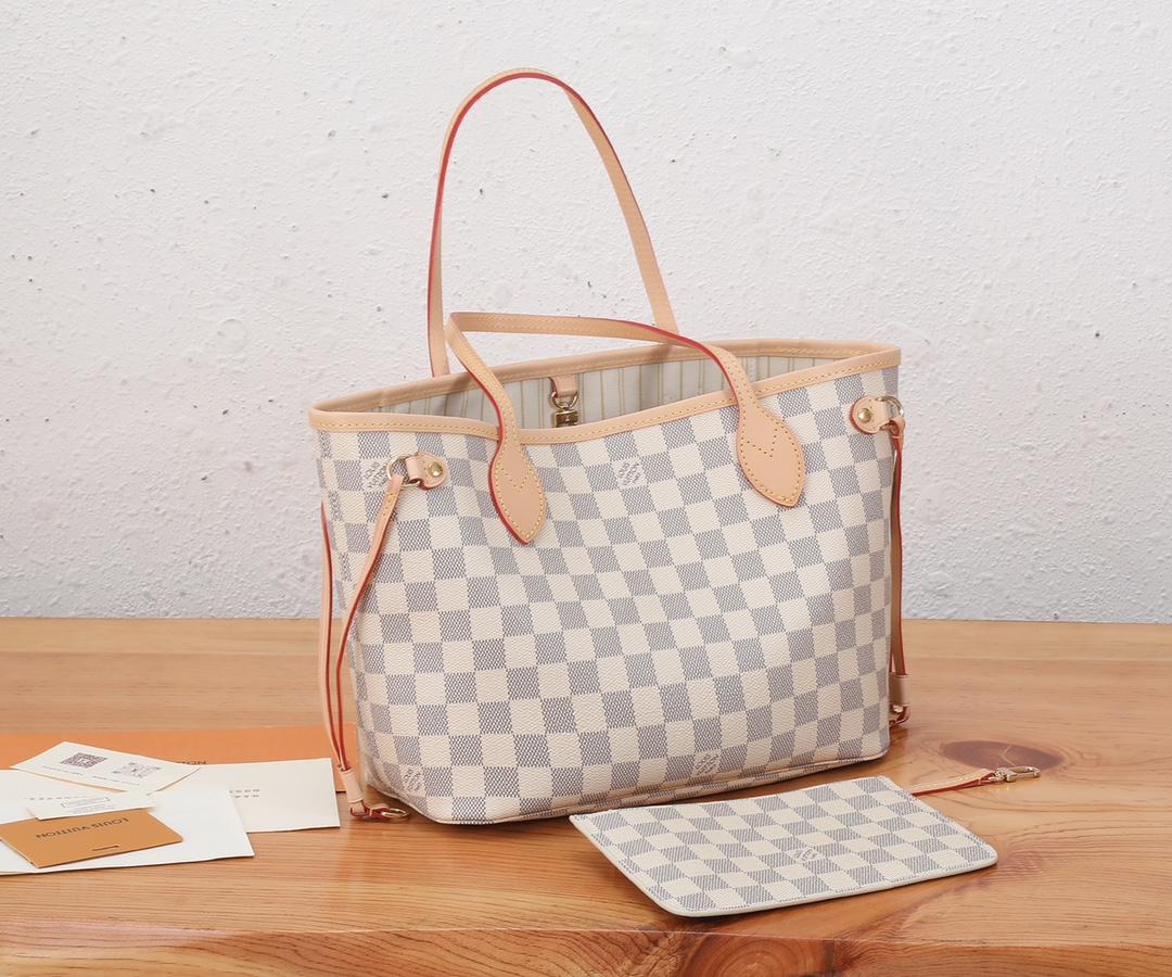Designer Monogram Damier Azur Neo Neverfull PM - Bag - Gorchic - $110.99
