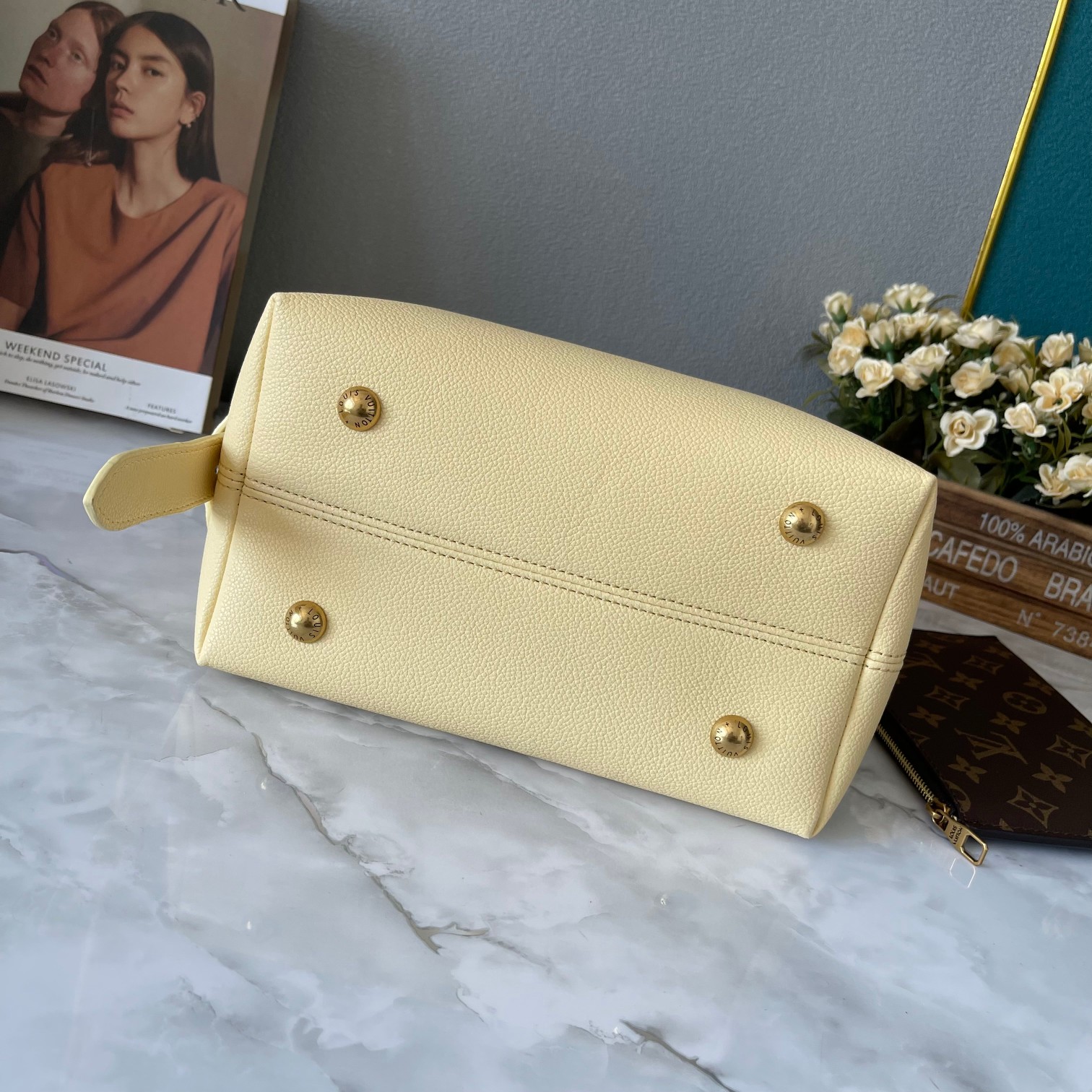 Designer Monogram  Low Key Hobo PM Bag in Yellow - Bag - Gorchic - $135.99