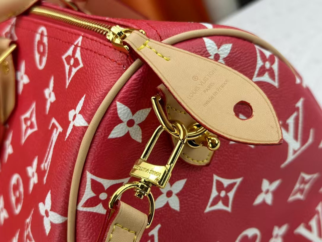 Designer Monogram Speedy P9 Bandoulière 40 - Red- Bag - Gorchic - $150.99