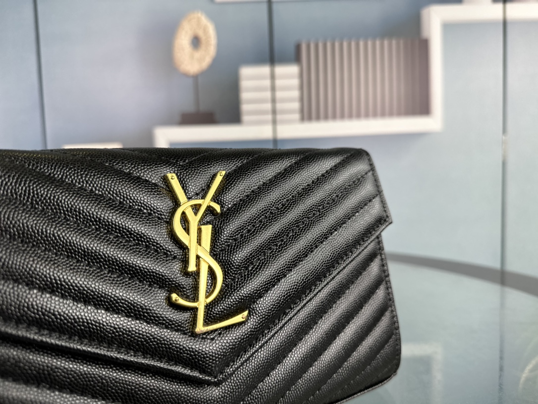 Lady Designer Fashion Cassandre Envelope- Black - Gold Metal - Gorchic - $119.99