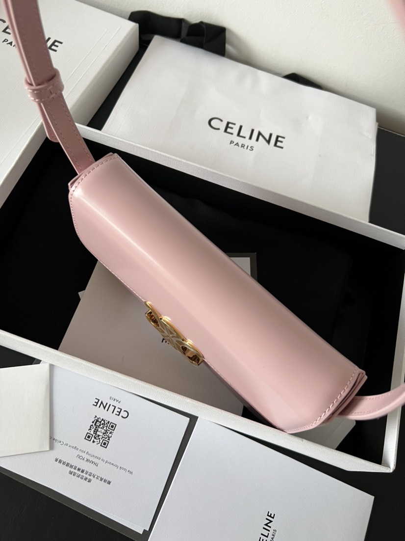 CL shoulder bag claude in shiny calfskin pink - Bag - Gorchic - $129.99