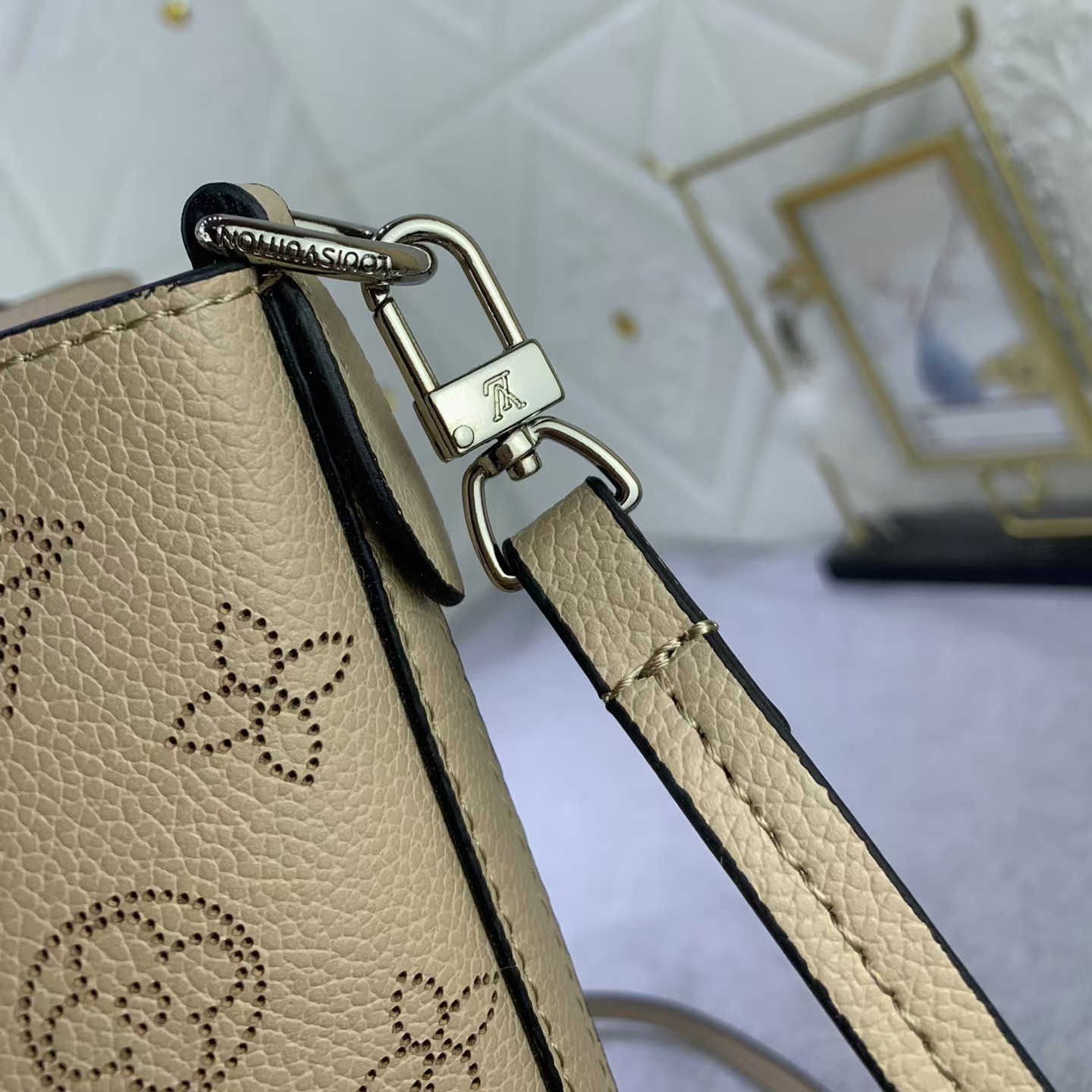 Designer Monogram  Blossom MM Bag Mahina Leather - Bag - Gorchic - $143.99