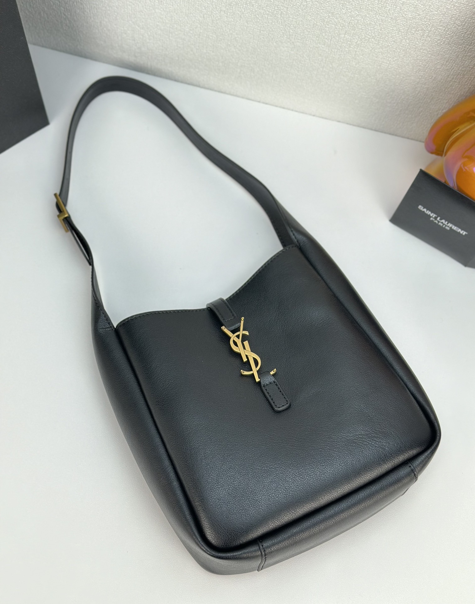 Lady Designer LE 5 À 7 small bag in soft python Black - Bag - Gorchic - $165.99